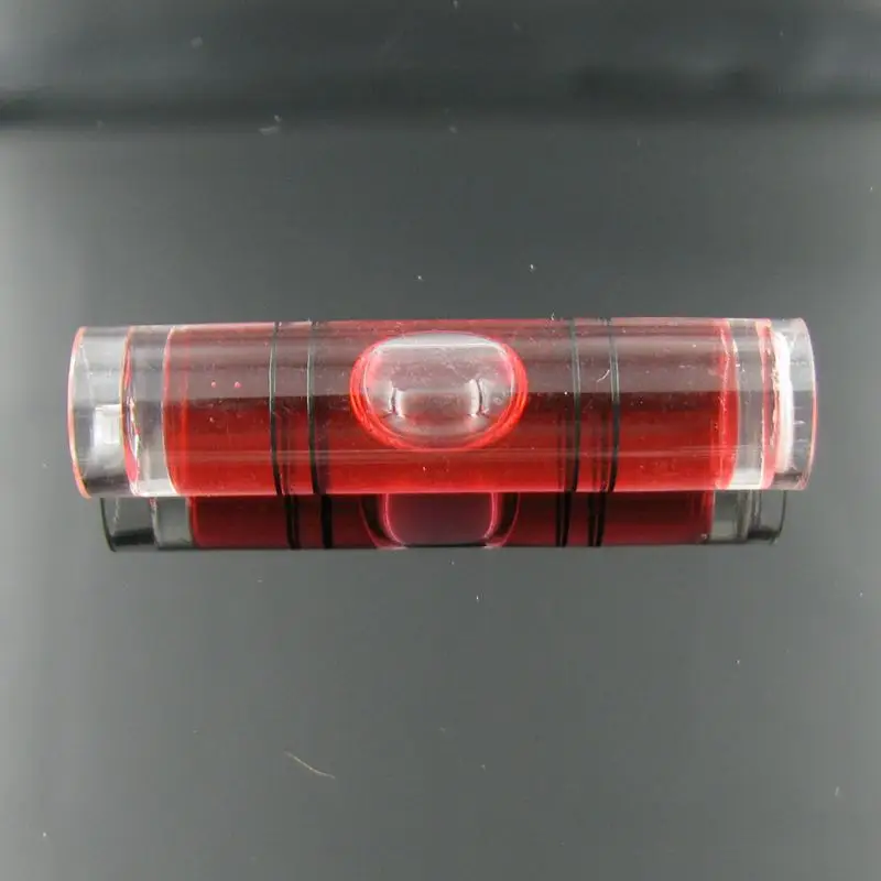 (10 pieces/Lot) 9.5*40mm Red Color Spirit level bubble plastic bubble level Tubular vials