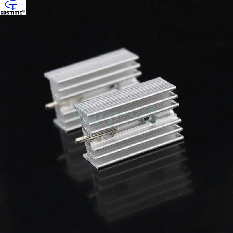 200pcs Heat Sink 25x15x10mm with Pin Aluminum Heatsink Radiator With Needle for IC TO-220 Transistor