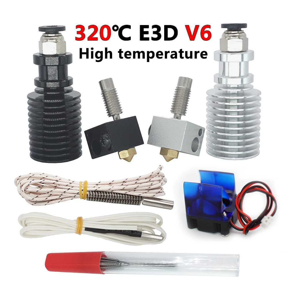 E3D V6 Hotend Kit 300 ℃ Hoge Temperatuur Versie J-Head 3D Printer Onderdelen 0.4/1.75Mm Afstandsbediening extruder 12V 24V