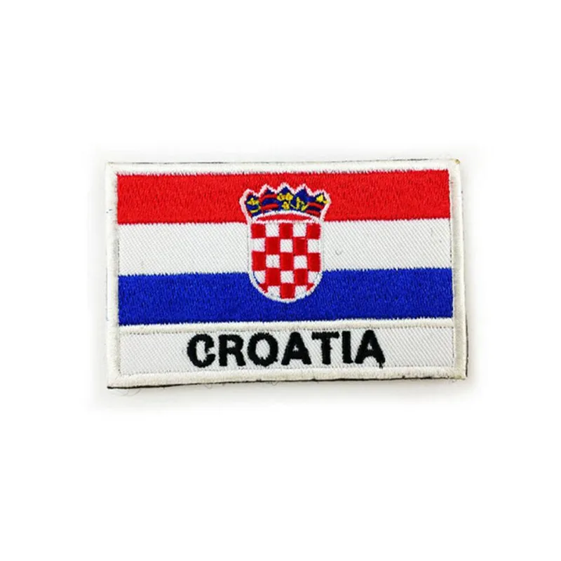 3D Embroidered EU Netherland Croatia Italy New Zealand Flag Patch Sew On Clothes Armband Backpack Sticker DIY Applique 8CM X 5CM