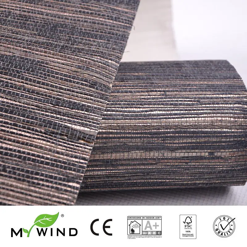 2019 MY WIND raw jute Grasscloth Wallpaper sea grass 3D wallpapers designs nature wallpaper 3d classic luxury home decoration