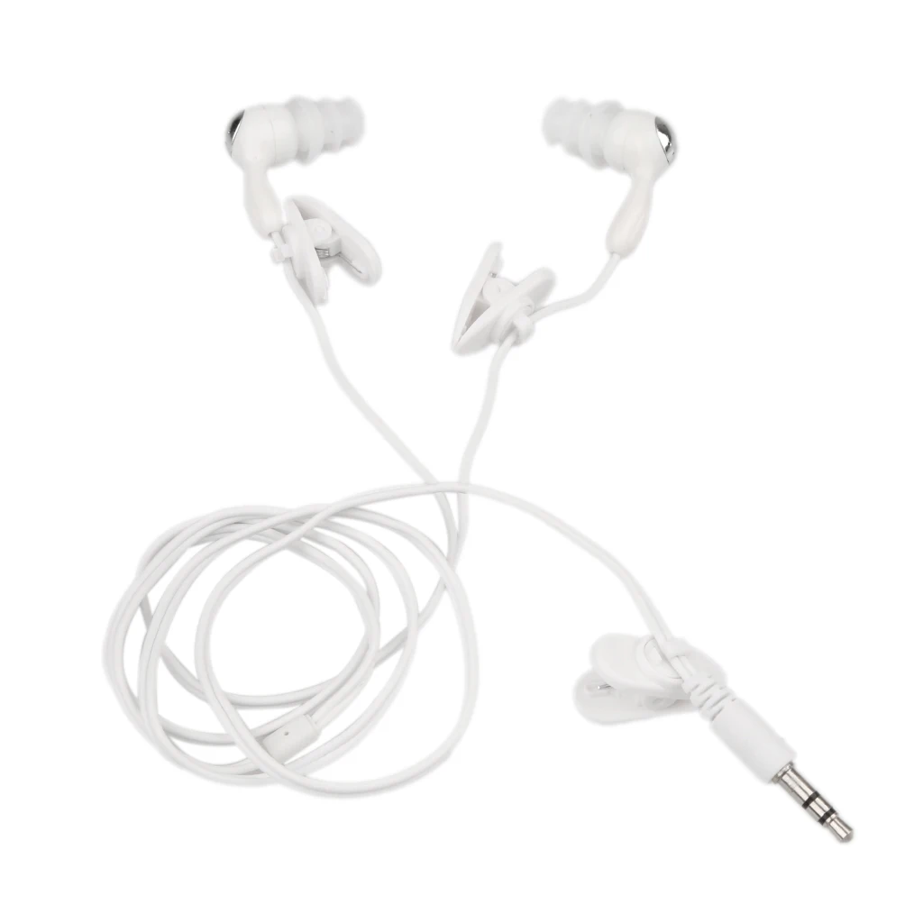 3.5mm Waterproof Earphone Stereo Swimming Soft Plastic Earphone & Silicone Ear Cap for MP3 Radio iPod