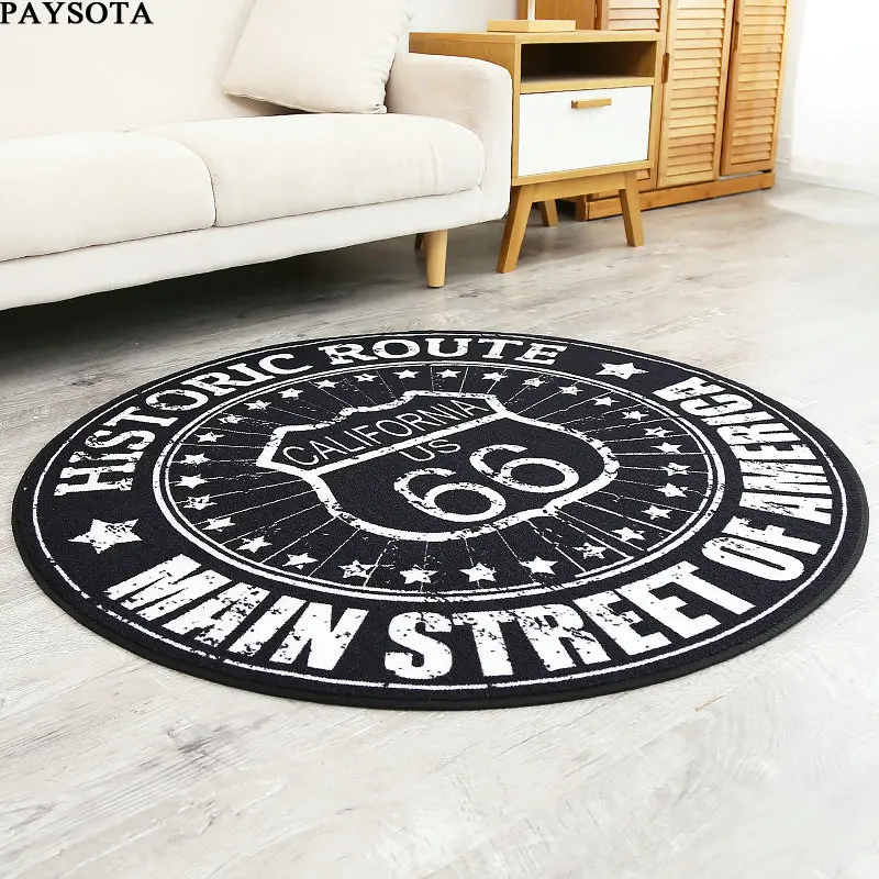 

PAYSOTA-Modern Circular Carpet, Living Room, Bedroom, Desk, Computer, Chair, Round, Tea Table, Floor Mat