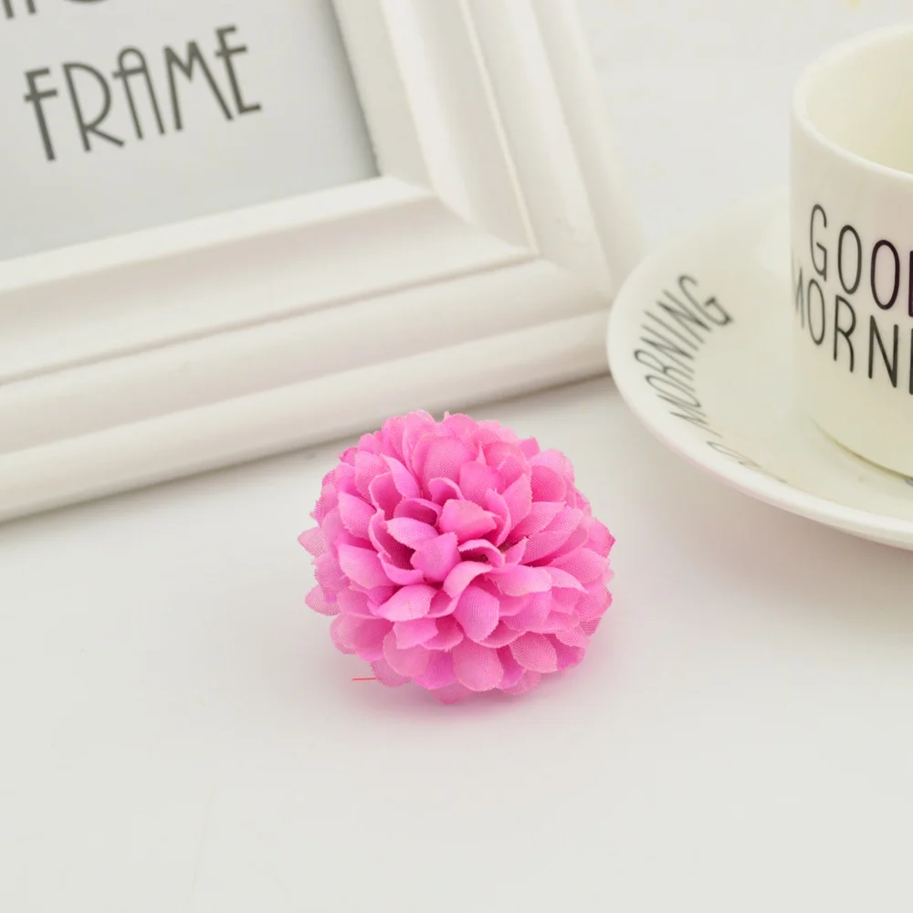 5CM 20 Stück Mehrschichtige Seiden-Chrysanthemenköpfe Künstliche Blumen Günstig für Heim- und Hochzeitsdekoration DIY Kranz Brautstrauß – Detail 20