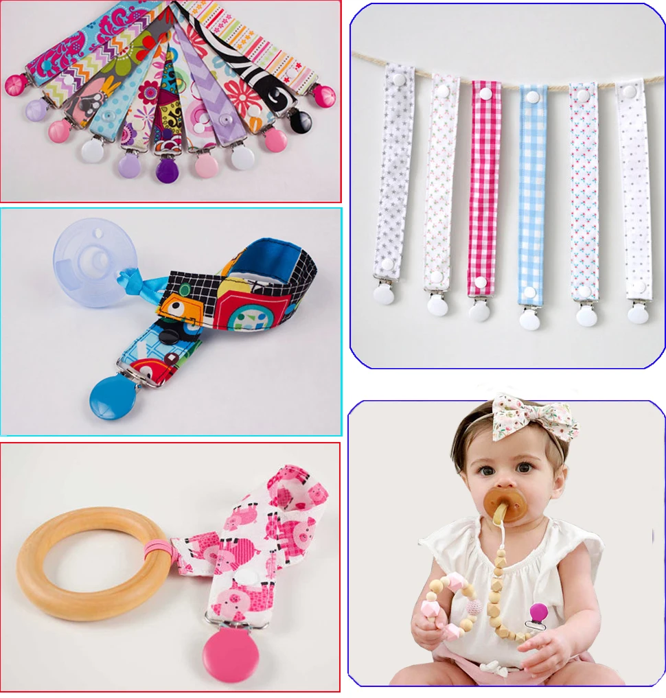 Großhandel 30 Pcs Baby Schnuller Clips Runde Metall Halter Attache Sucette Baby Schnuller Verschlüsse Sicherheit Lustige Zubehör 25mm – Detail 14