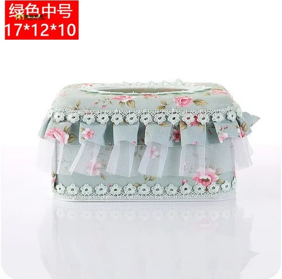 1PC European-style garden storage box lace romantic of household art car napkin paper tissue box sitting room cloth LF 001