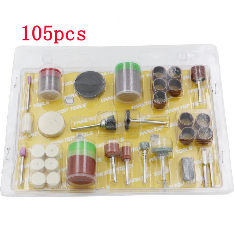 

105Pcs Multi purpose DIY assortment Abrasive Bit Set For DREMEL Rotary Tool Set 1/8 Shank Polishing Accessary