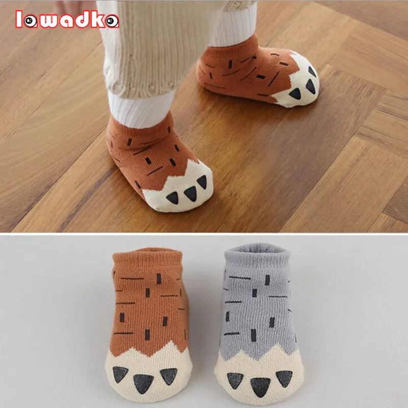 Free Shipping 2018 Winter Thick New Born Girls Boys Baby Socks Cotton Casual Meias Infantil Anti Slip Terry Socks Soft