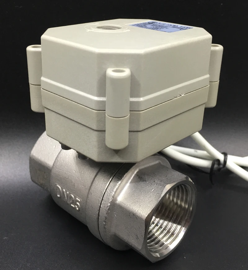 Actuator Operated 1'' DN25 Stainless Steel Valve AC110-230V 3/4/7 Wires Metal Gear Motorized Ball Valves TF25-B2 Series