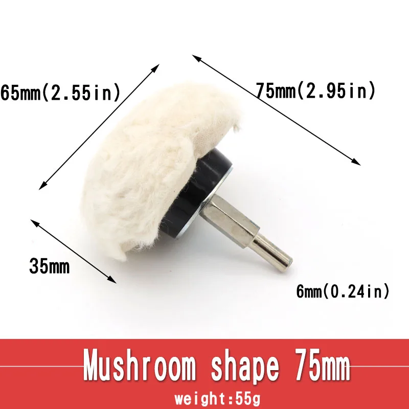 Stücke 6mm Schaft Kegel Pinsel Baumwolle Tuch Polieren Rad Montiert Klappe Für Schmuck Metall Spiegel Polieren Bohrer Dremel Rotary werkzeuge
