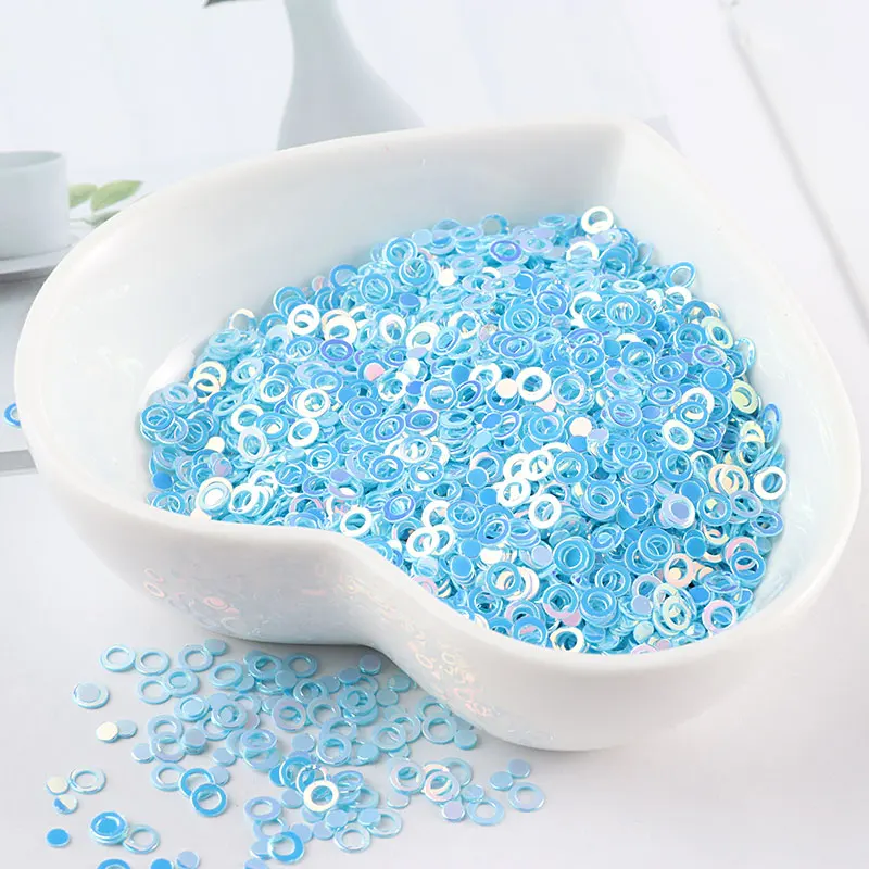 Mix Macaroon Colors 10g/Lot 3mm Ring Dot Shape Nail Sequins DIY Nails Glitter Paillettes Sequin For Slime Craft High Quality