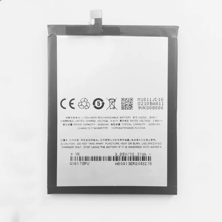 

10pcs/lot 3300mah cellPhone Battery BA811 ForMeizu Meilan 6T Mobile Phone Replacement Li-ion Battery