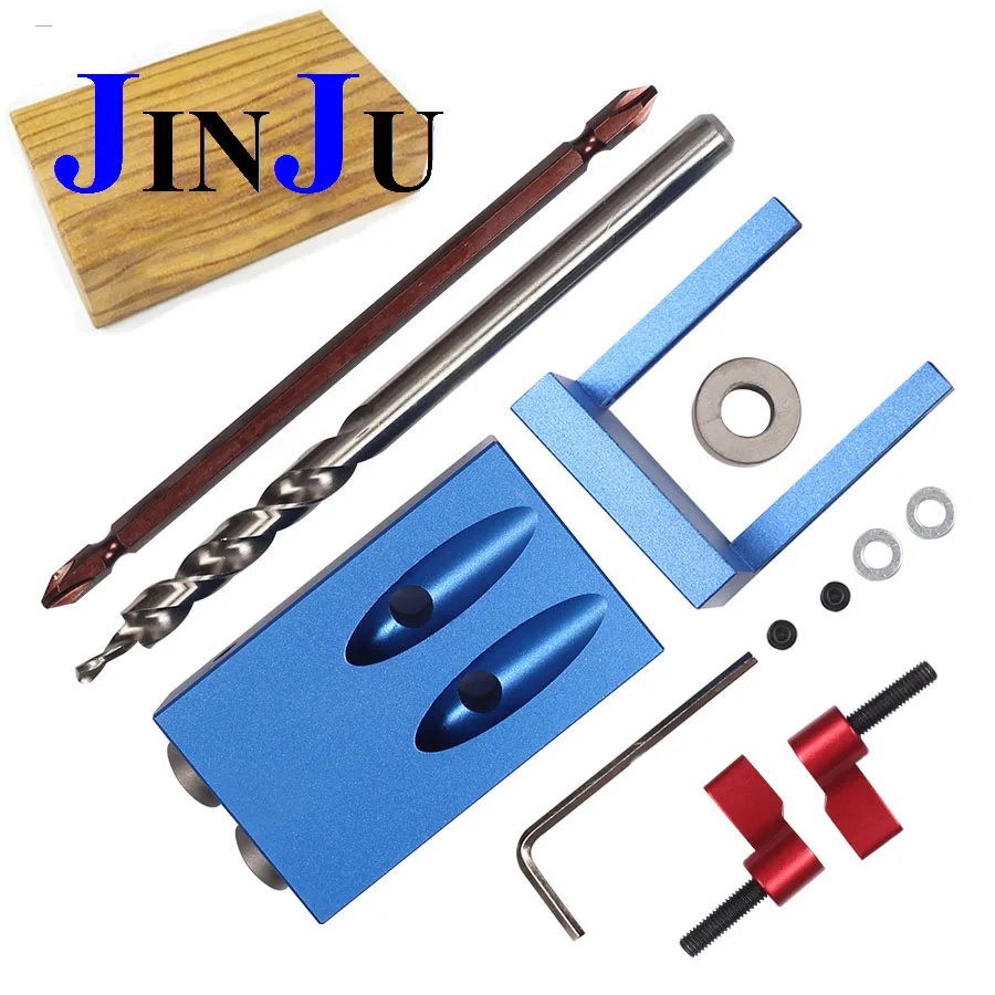 

Woodworking tool set Pocket Hole Jig Kit System For Wood Working Joinery Step Drill Bit Accessories Tool