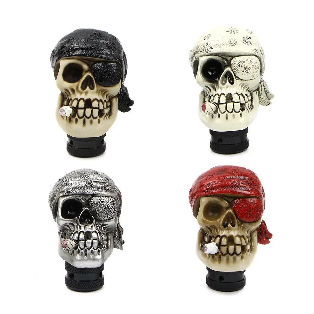 

1x Car Interior Gear Shift Knob Universal Manual Handle Lever Shifter Stick Cover Wicked Skull Shape