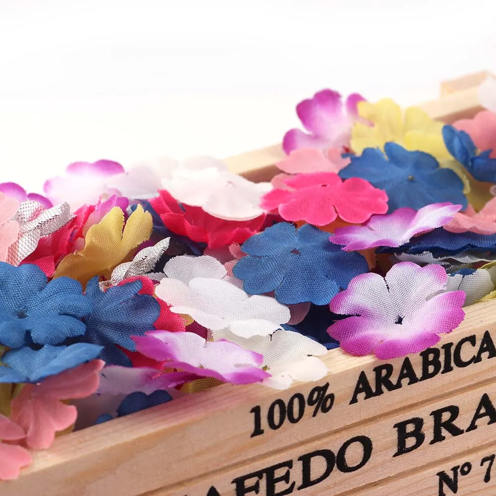 500pc ColorfulArtificial Fiori Petalo Foglia di Seta Per La Cerimonia Nuziale Della Decorazione Della Casa FAI DA TE Scrapbooking Accessori Pianta