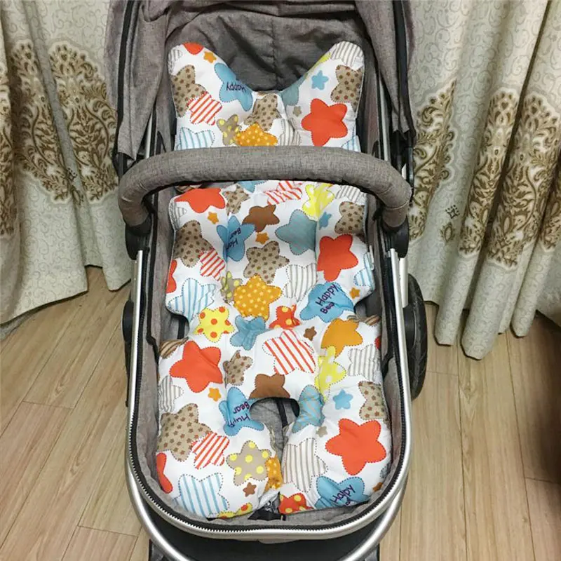 Fashion Printed Stroller Cushion Seat Cover Baby Diaper Pad Seat Pad Cotton Baby Stroller Mat Mattress Pram Stroller Accessories