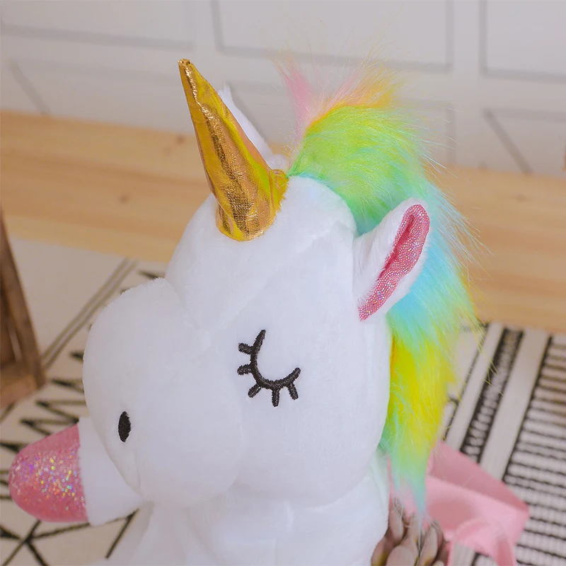 1Pcs Kawaii Cartoon Unicorn Plush Toy Shoulder Bag Shoulder Bag Furry Toy Backpack Kids Holiday Gift Christmas Gifts