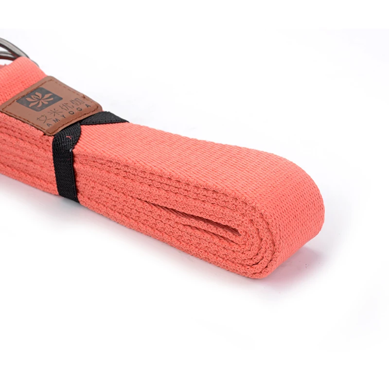 deluxe extra long cotton yoga strap with D-ring free shipping