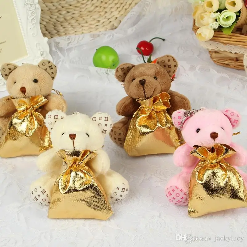 

Creative Little Bear With Backpack Wedding Candy Bags For Baby Shown Wedding Decorations Party Favors Supplies 4 Colors In Stock