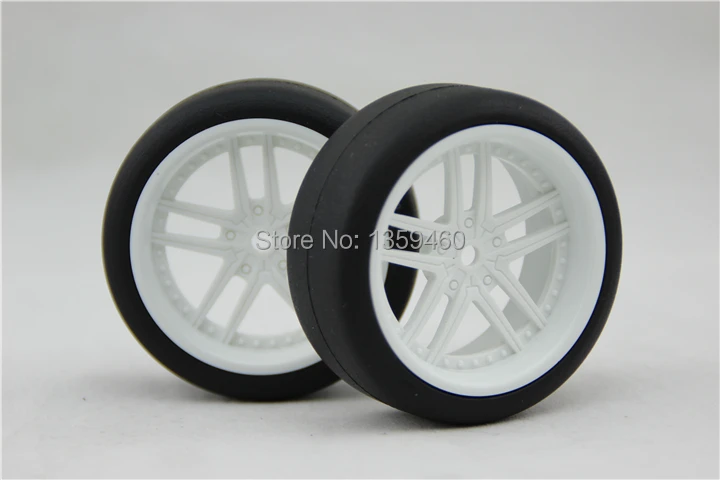 

New Design 4pcs RC1/10 High Speed Drift Tires Tyre Wheel Rim GT10NW 3mm offset (Material White) fits for 1:10 Drift Car