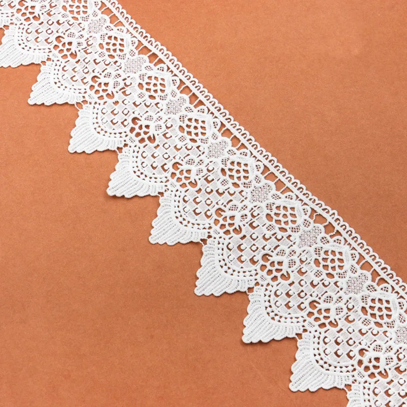 2 yards 11.5 cm Off White Lace Trims Applique for Garment Home Textiles Apparel Sewing Lace Fabric