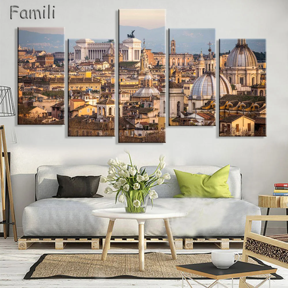 

5Panel Living room bedroom home wall decoration fabric poster city lake mountains misurina lake auronzo di cadore veneto italy