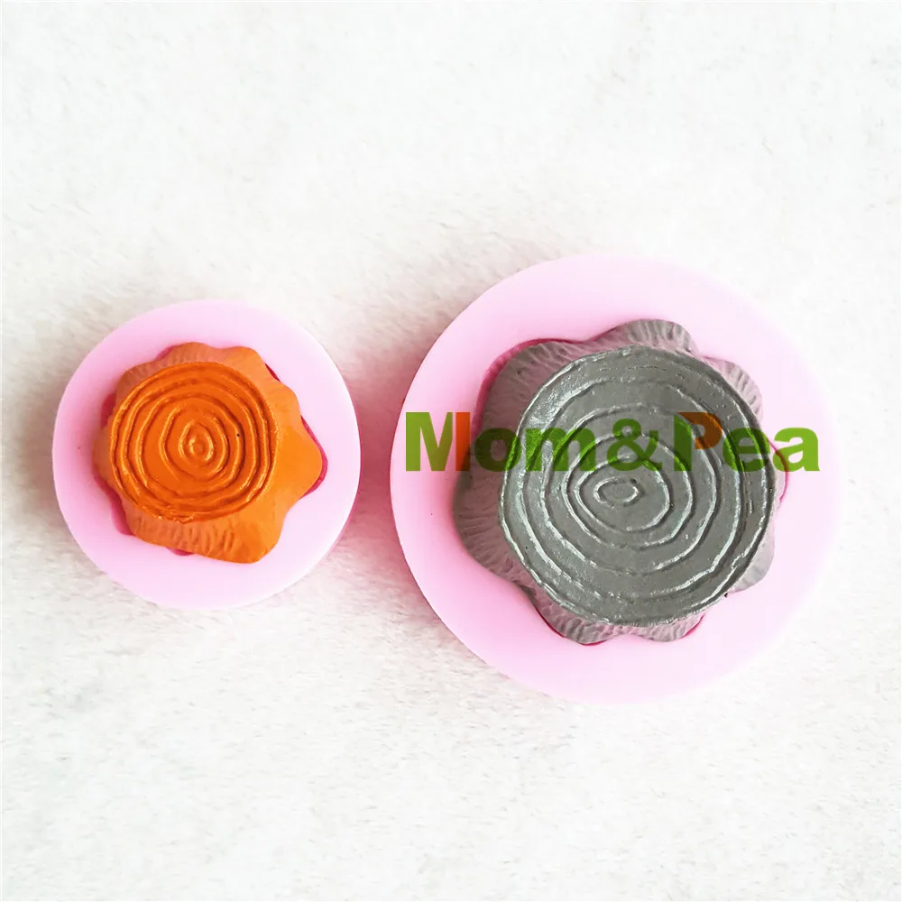 Mom&Pea 1223-24 Free Shipping Stump Silicone Mold Cake Decoration Fondant Cake 3D Mold Food Grade