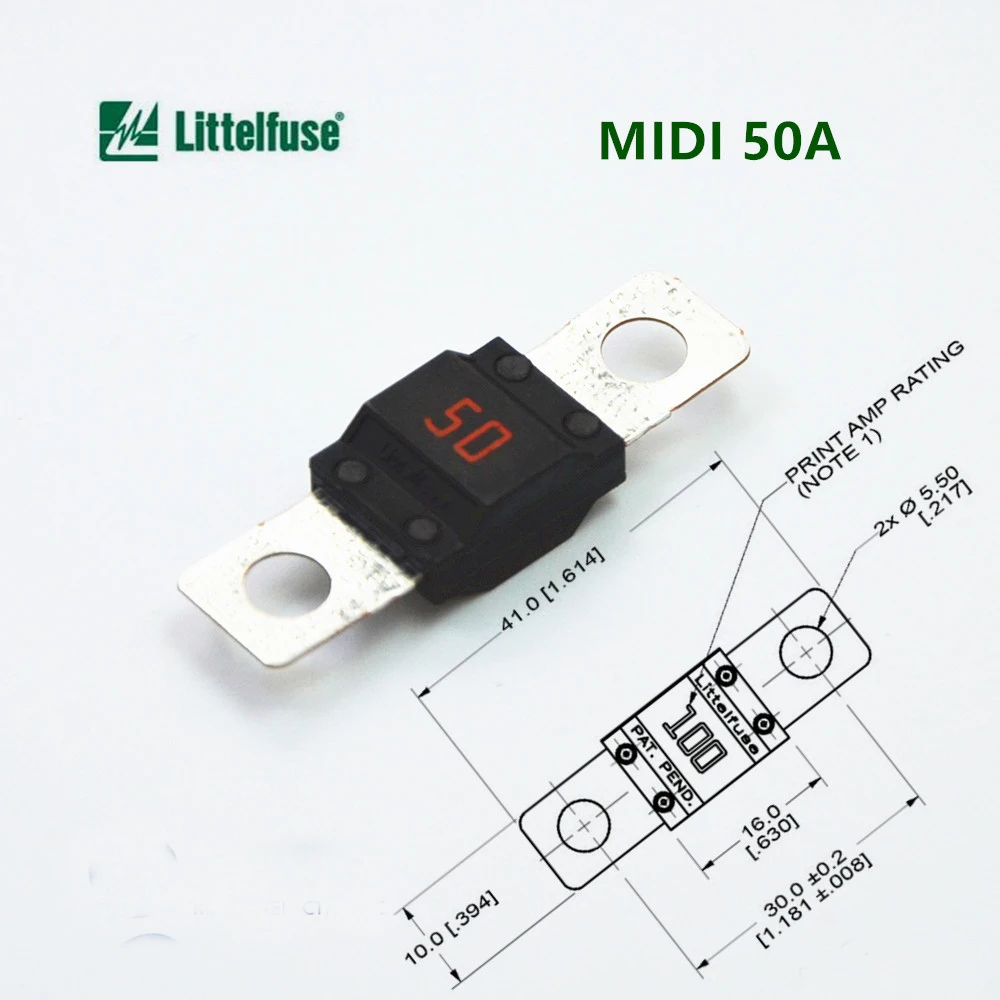 10 قطعة Littelfuse 498 ميدي سلسلة سيارة صغيرة فيوز بولت فيوز سيارة 30A 40A 50A 60A 70A 80A 100A 125A 150A 200A السيارات فيوز