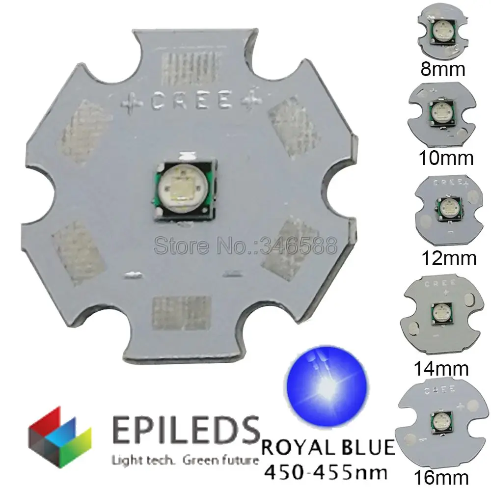 10 pc 3 W 450nm Royal Blue kolor 3535 Epileds wysokiej mocy światła LED do wzrostu roślin emiter dioda na 8mm/12 mm/14mm/16mm/20mm gwiazda PCB