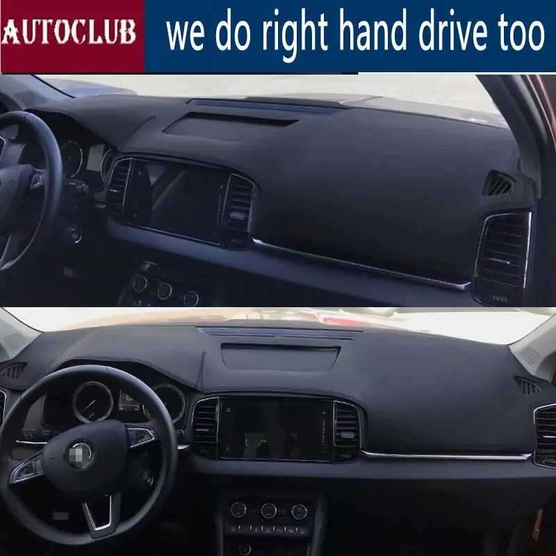 

Для Skoda Karoq NU7 2017-2023 2022 кожаный коврик для приборной панели, автомобильный коврик для приборной панели, солнцезащитный козырек, ковер, автомобильные аксессуары