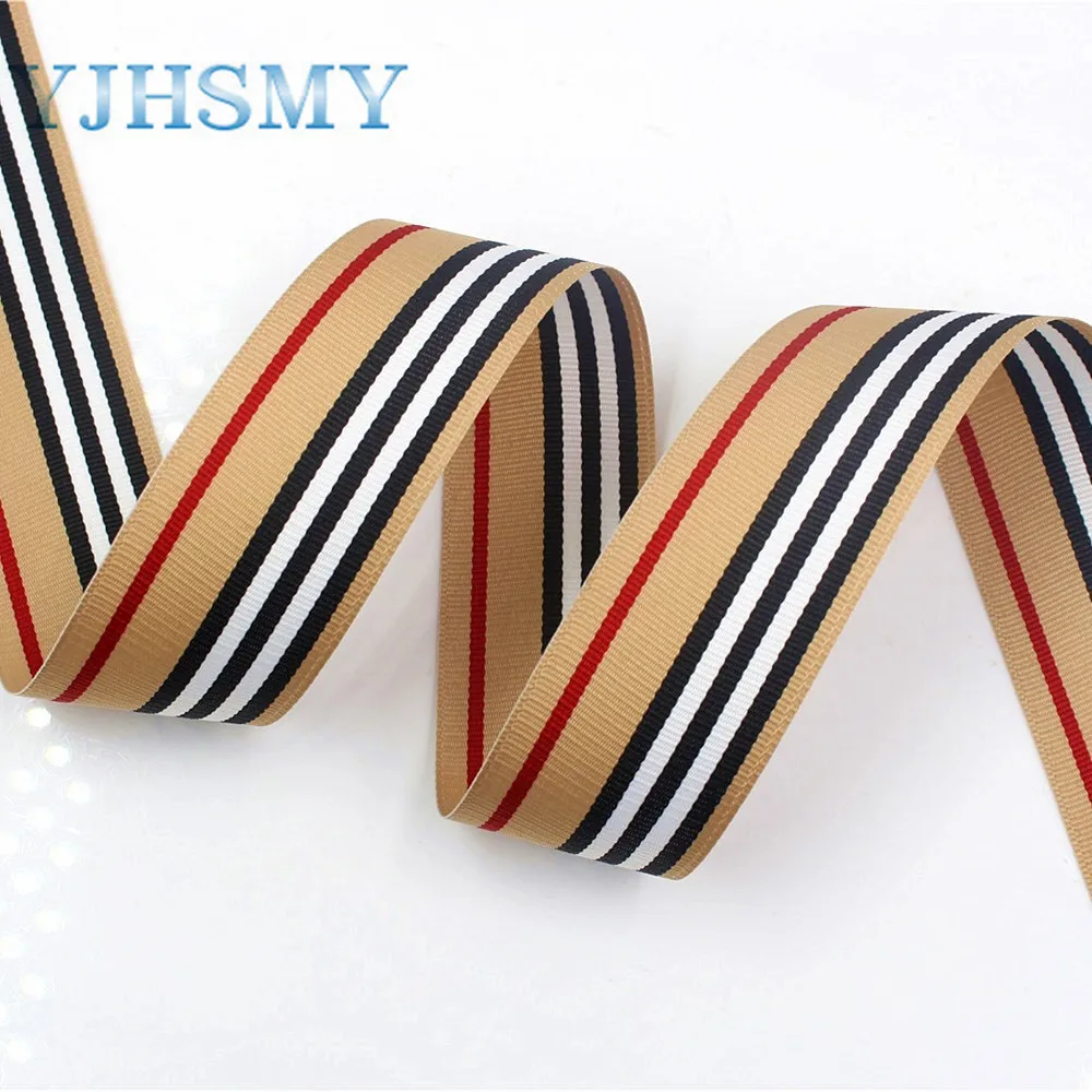 YJHSMY I-181109-184,5yards/lot,38mm Double-sided stripe Thermal transfer Printed grosgrain Wedding Accessories DIY materials