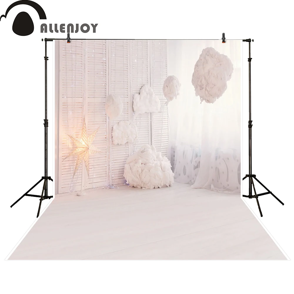 Allenjoy chuveiro do bebê photophzone gabinete porta estrela casamento fotografia pano de fundo recém-nascido aniversário foto estúdio fundo decoração