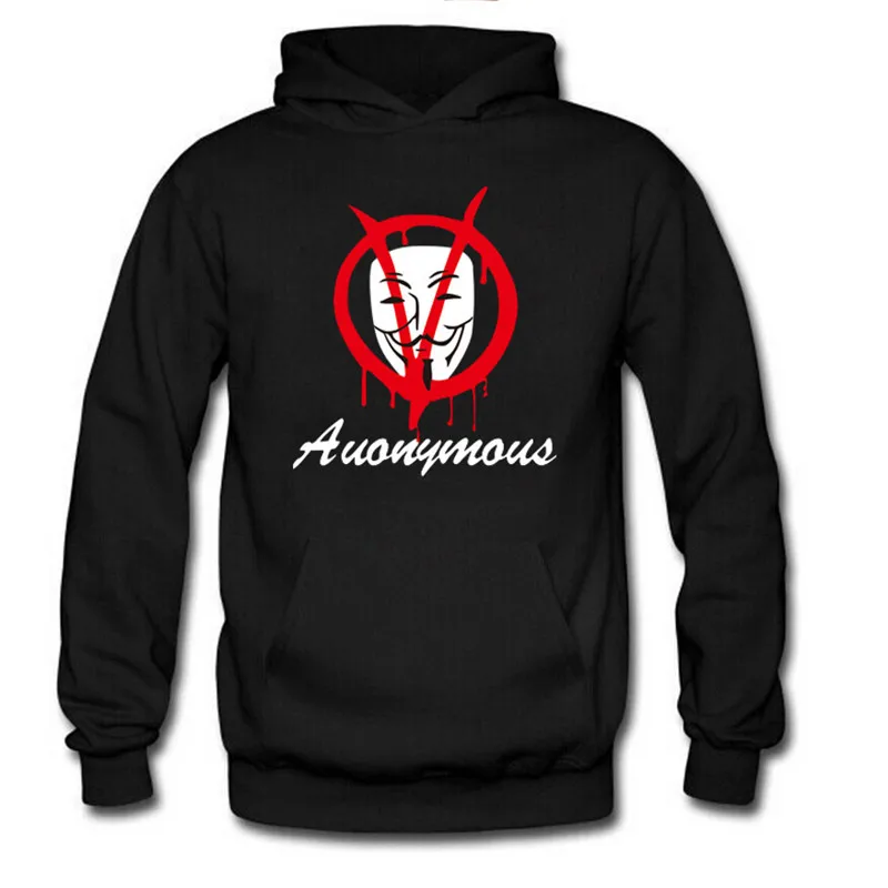 V for Vendetta Printed Hoodies Men Women Fleece Long Sleeve Hip Hop Sweatshirt Pullover Cool Fashion Streetwear Skateboard Hoody