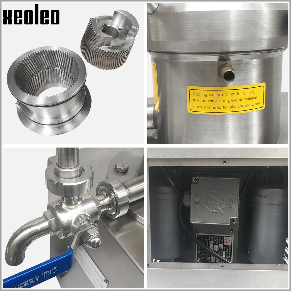 XEOLEO Commerciële Voedsel Colloïdmolen Grinder 1500W Verticale Colloïdmolen voor Vet Pindakaas Colloïdmolen voor Mayonaise