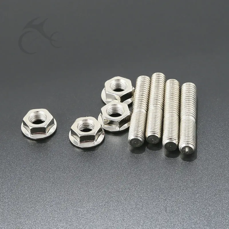 Exhaust Port Studs Nut Fit For Harley Touring Electra Road Street Glide Sportster 1200 883 Dyna Bob Low Rider