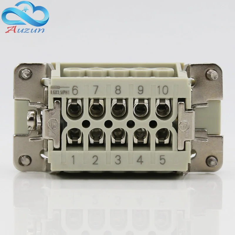 10 core Heavy duty connector HDC-HE-010 The male connector and the female connector 16A500V Aviation plug core