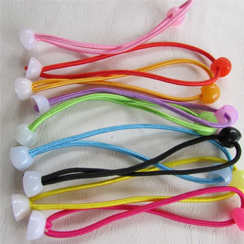 Korean Fashion Elastic Hair Bands DIY Flower Hairband Round Hoop Cute Ribbon Ball Scrunchies 100Pcs/Lot Girls Hair Accessories