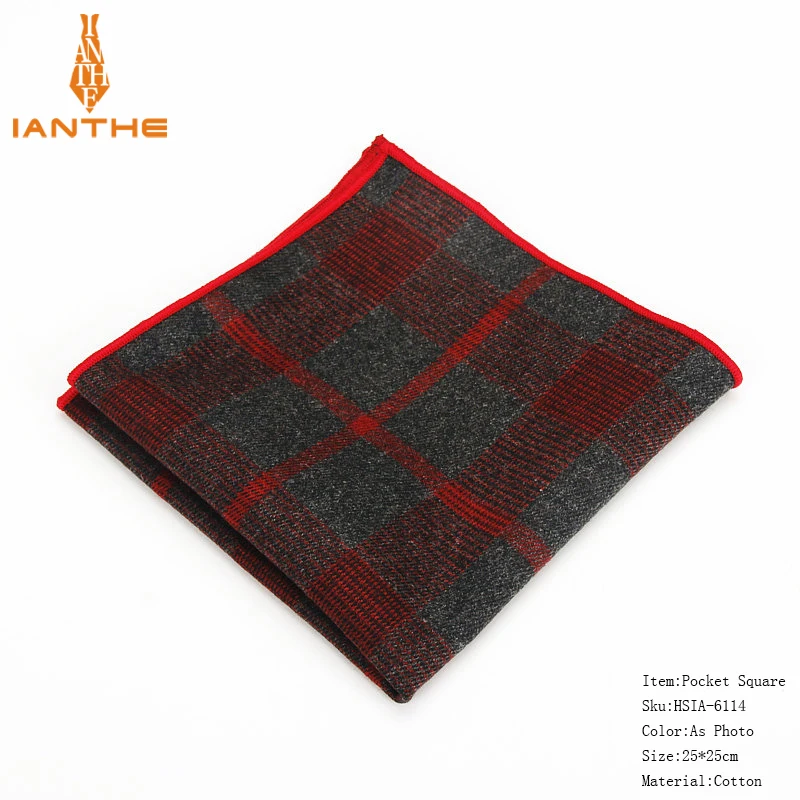 Brand New Men's Cotton Hankerchief Scarves Vintage Hankies Men Pocket Square Handkerchiefs For Man Wedding Suits Pocket squares