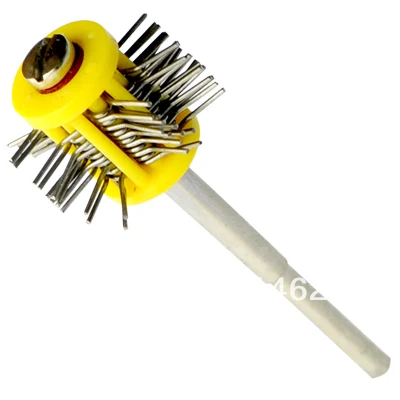 

Maximat Pro-Texturning Brushes,YELLOW Color, Wire Dia : 0.45mm,Jewlery Making Tools,Mounted Matt Wire Brushes