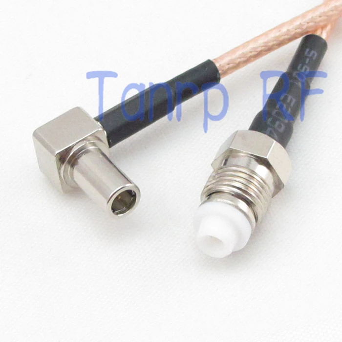 8in FME female jack to MS147 male right angle RF adapter connector 20CM Pigtail coaxial jumper cable RG316 extension cord