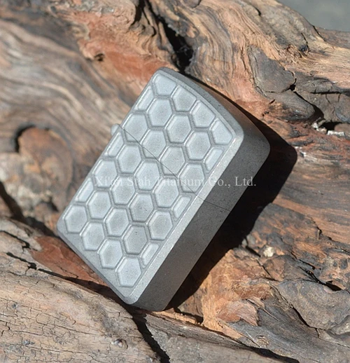 Titanium TC4 Armor Oil Lighter Case Shell Cover Sleeve Honeycomb Surface 1.8mm Thick Ti Material Customized Logo Available