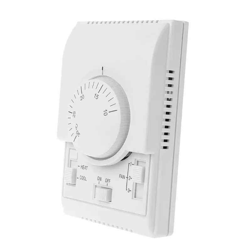 AC 220V Room Mechanical Thermostat Air Conditioner Fan Coil Thermostat Tempertaure Controller Warm