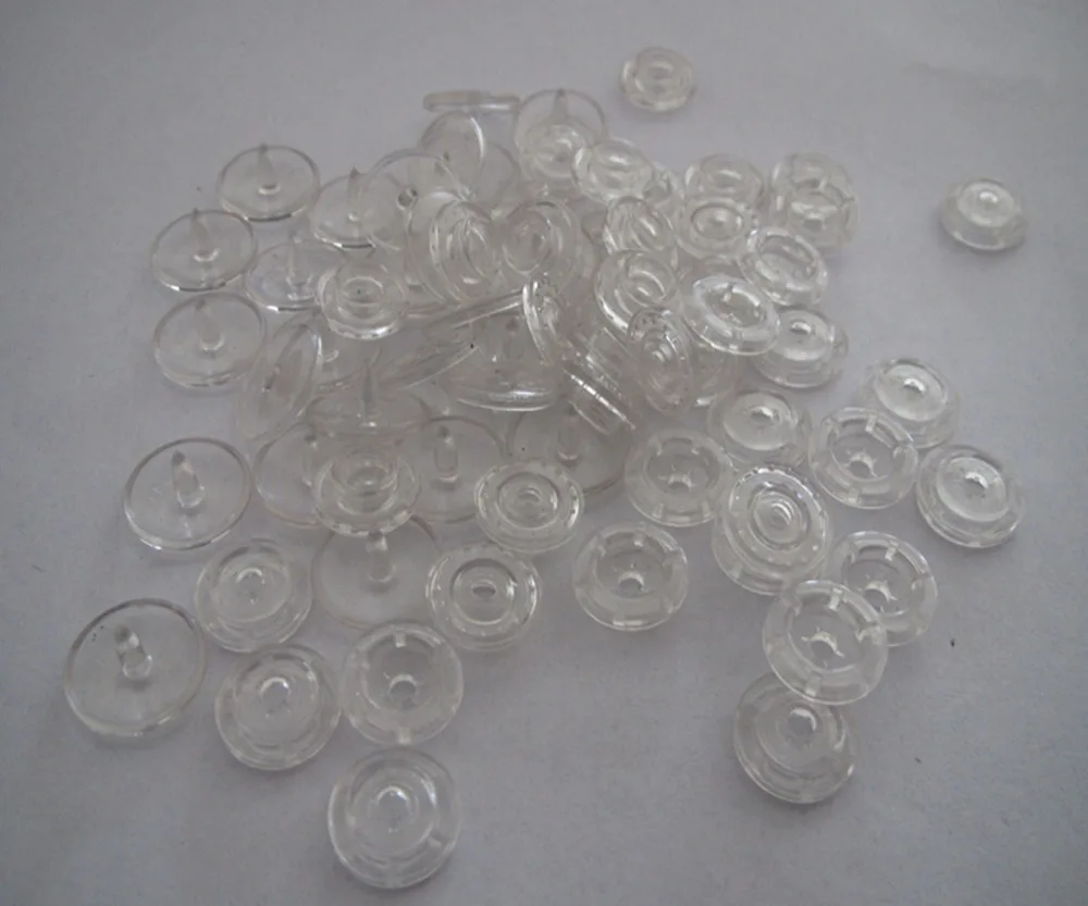 Free shipping 20 sets KAM snap button for sewing  baby color  plastic fastener snap button  transparent clear 100set