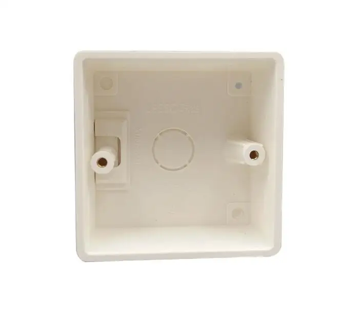 86*86mm przełącznik do montażu na ścianie kaseta uniwersalny biały do przełącznik do montażu ściennego i obudowa z tworzywa sztucznego gniazdo Back Box Outlet 86mm