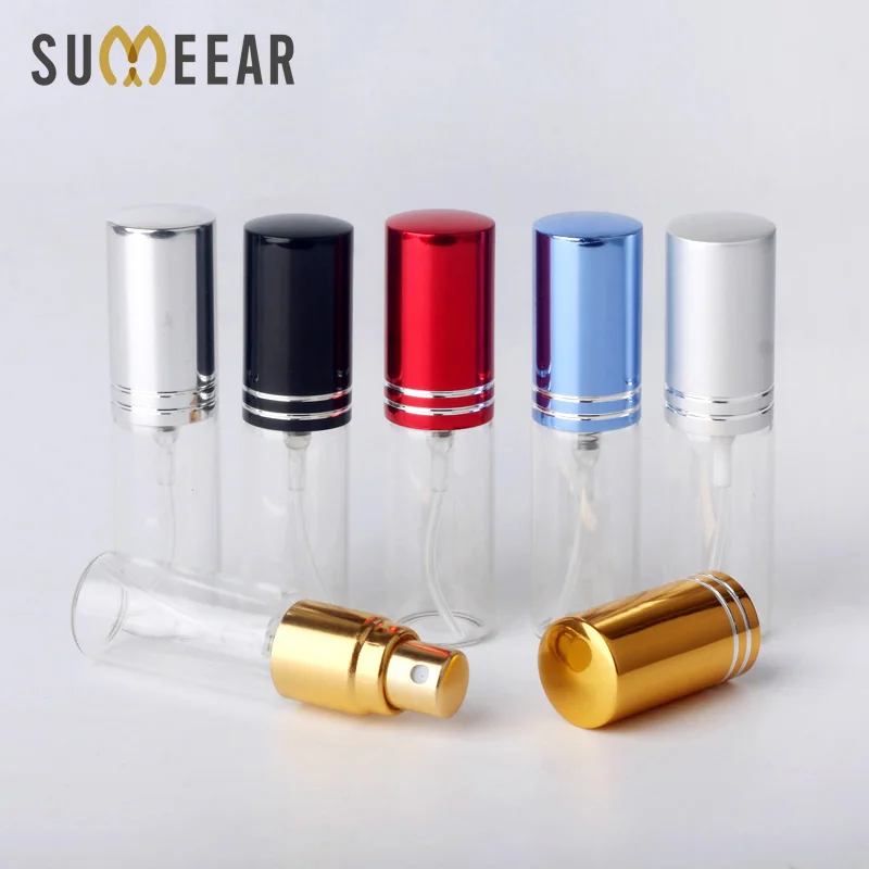 

100Pcs/Lot 5ml Portable Empty Cosmetic Case Travel Spray Bottle Perfume For Gift Sample Mini Bottle Parfum Makeup Containrs