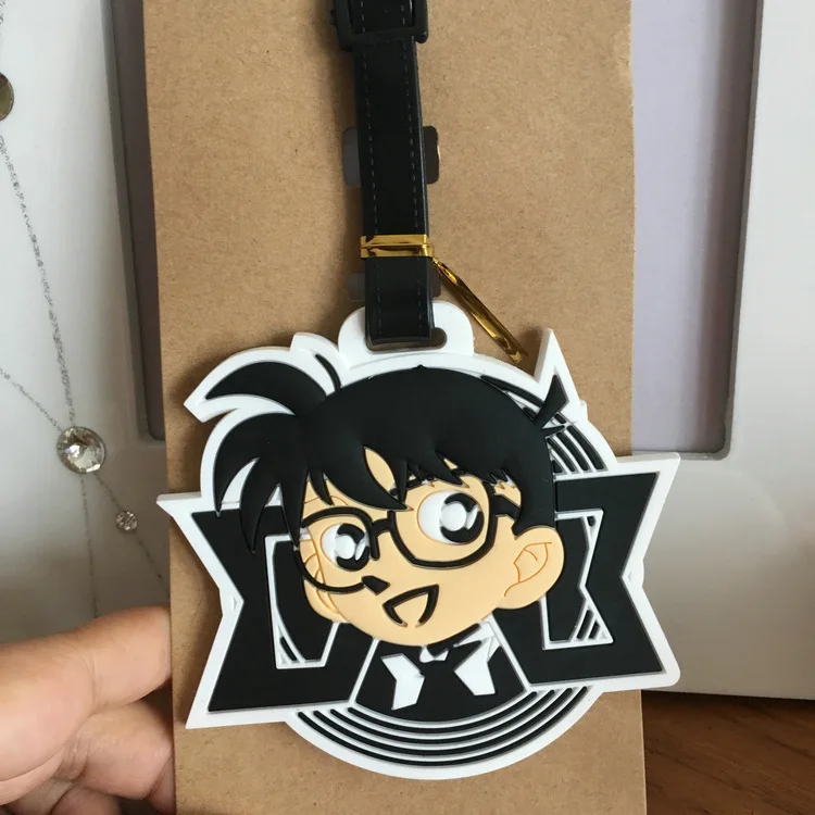 

Detective Conan Anime Travel Accessories Luggage Tag Suitcase ID Address Portable Tags Holder Baggage Label New