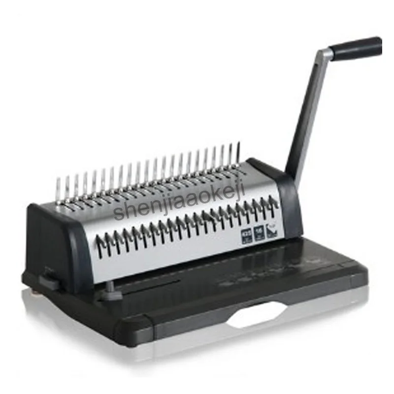 heavy duty comb style binding machine 21 hole punch machine document tenders bookbinding machine 18 sheets/time