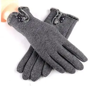 Guantes cálidos de estilo coreano para mujer, manoplas de dedo completo para pantalla táctil, para otoño e invierno, 50 par/lote