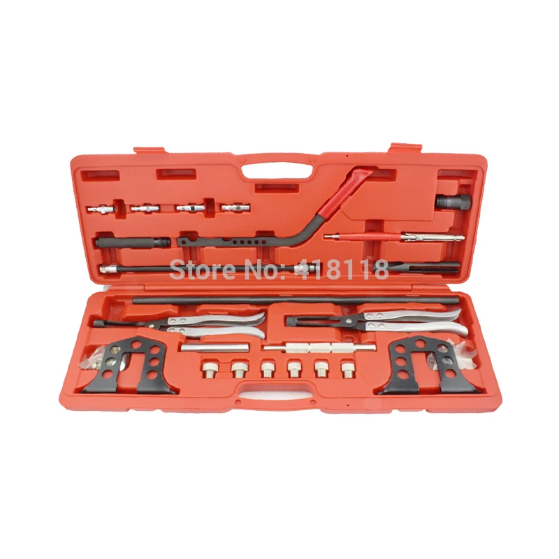 

Cylinder Head Service Valve Spring Compressor Remover OHV OHC Engine Repair Set