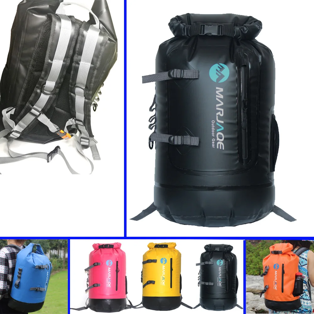 30L Waterproof Dry Bag Heavy Duty Roll-Top Closure Gear Backpack For Kayaking Fishing Hiking Rafting Camping Sailing Drifting